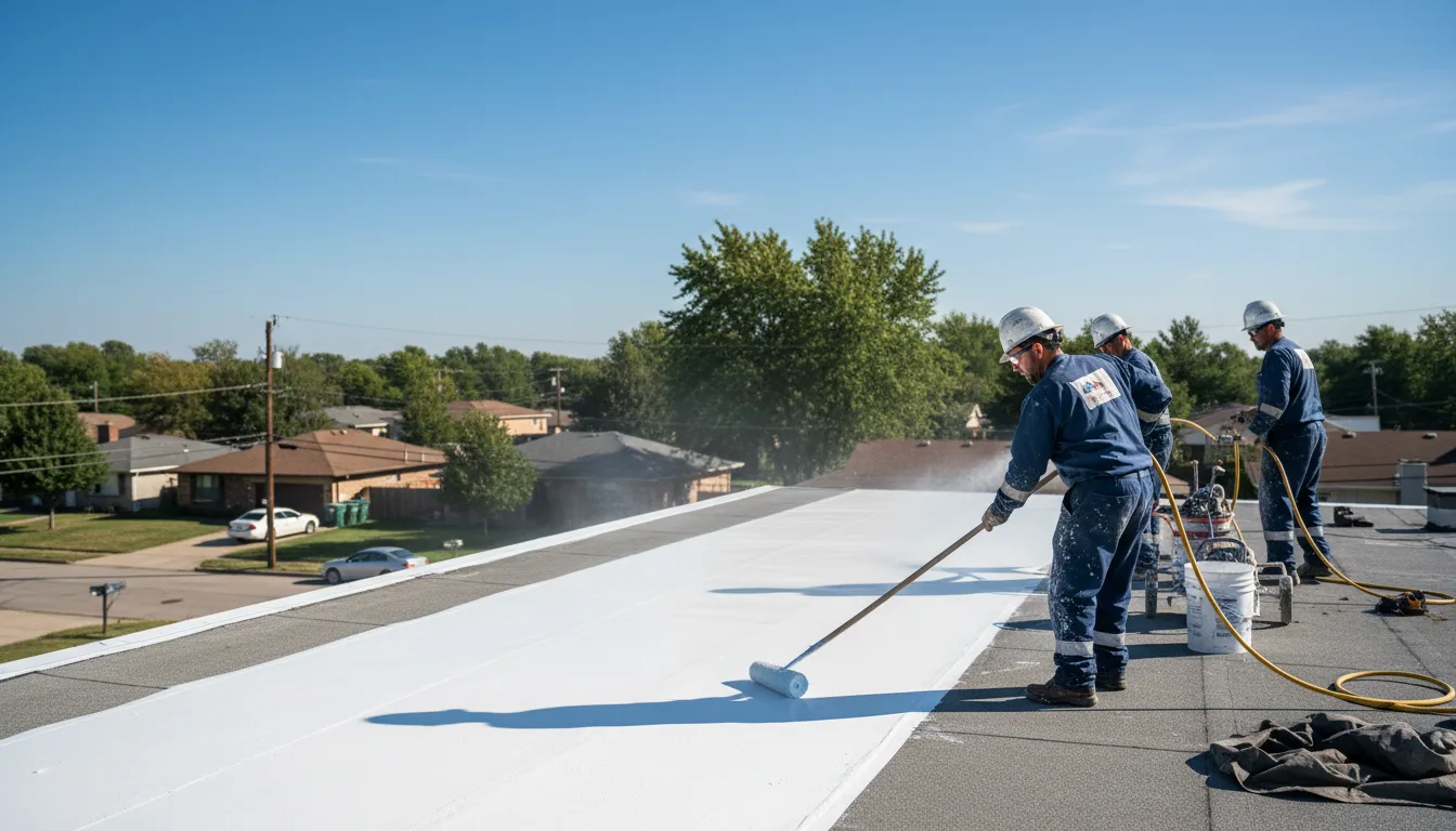 Commercial roof coating in Maple Springs, NY near me